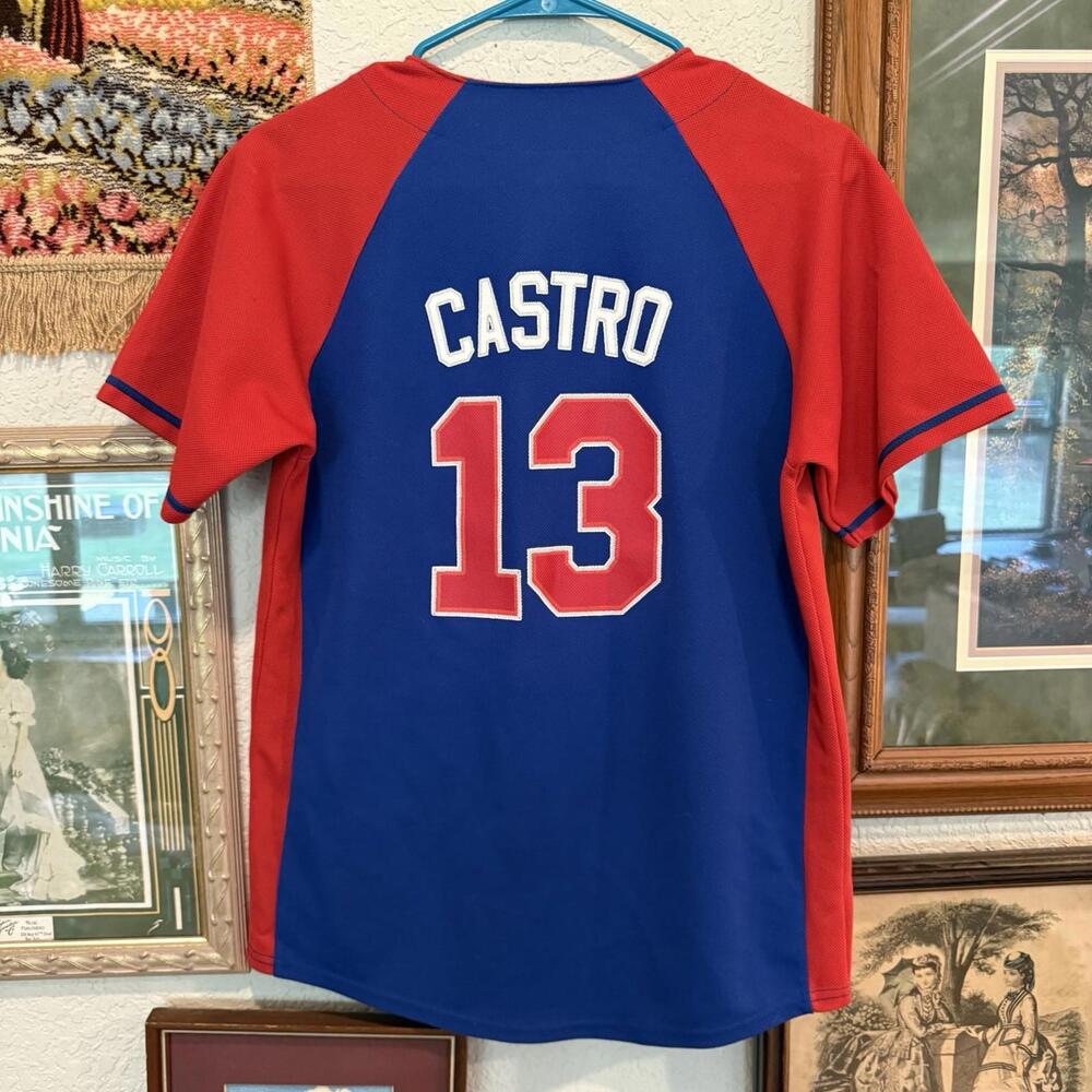 NWOT Vintage Starlin Castro Chicago Cubs Baseball Jersey Size Kids Youth Large